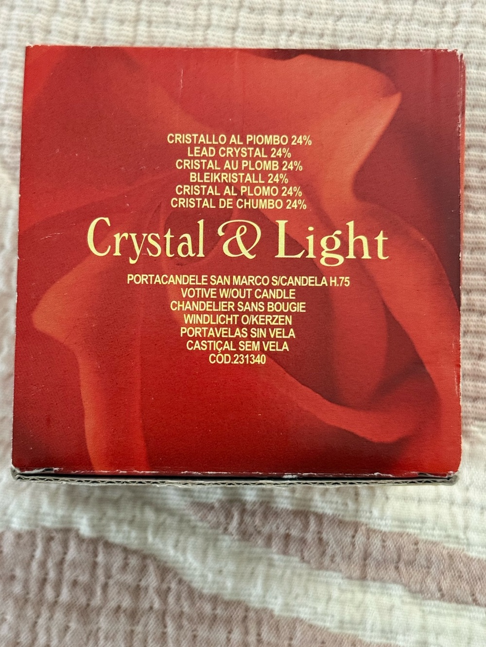 SAN MARCO ROCK CRYSTAL TEA-LIGHT CANDLE HOLDER CRYSTAL & LIGHT BY CALP - Picture 12 of 15